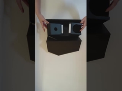 Custom logo mewah magnetik flap tutup kotak