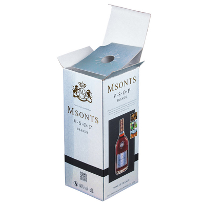 Beli Pesan F-Flute Corrugated Paper Wine Gift Box Dengan Logo Gold Foil Stamping online manufacture
