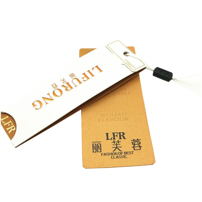 Beli Kertas Pakaian Mewah Kustom Merk Swing Tags Emboss Gold Foil Stamping Logo online manufacture