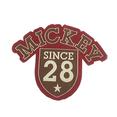 Harga yang bagus Hot Sell Laser Cut Woven Label Komputerisasi Self Adhesive Woven Label Untuk Pakaian on line