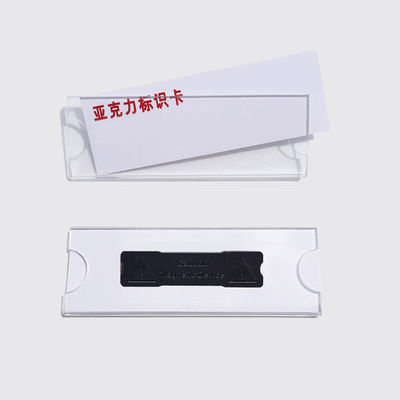Beli Pemegang lencana nama magnetik akrilik yang jelas dengan kertas sisipan Label nama perusahaan transparan online manufacture
