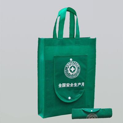 Harga yang bagus Tas Tote Non-Woven Lipat Dengan Tombol Snap Tas Belanja Pomotional Dengan Kantong Depan on line
