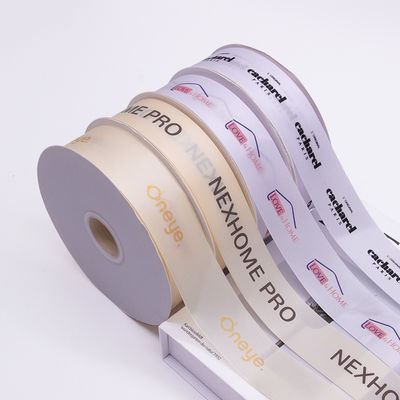 Beli Custom Luxury Wide Satin Ribbon With Logo Printing Untuk Pembungkus Hadiah & Acara online manufacture