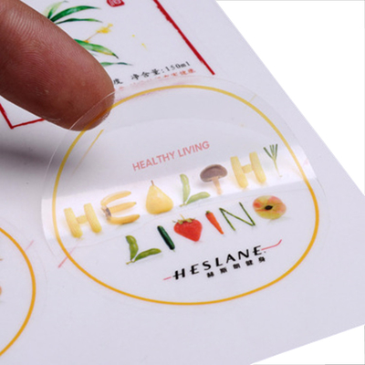 Beli Stiker Transparan Kustom Murah Label Perekat Bening Tahan Air Dengan Cetakan Desain online manufacture