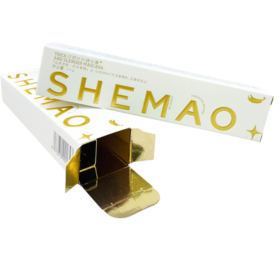 Beli Premium Custom Paper Eyelash Mascara Boxes with Gold Foil & Embossed Logo – Luxury Cosmetic Paper Packaging online manufacture