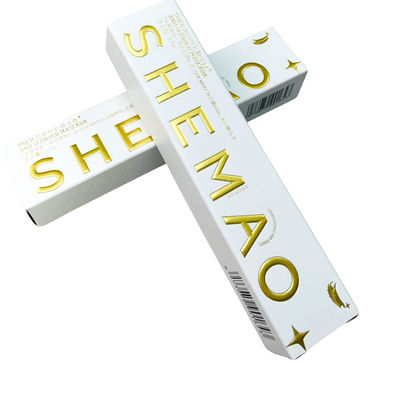 Beli Custom Luxury Paper Mascara Packaging Boxes dengan Gold Foil Stamping & Embossed Logo pembuatan online