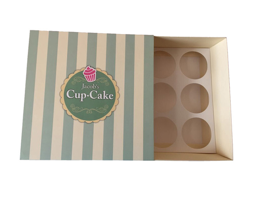 Beli Kotak Cupcake Kertas Lipat Kustom Grosir Dengan Baki Kertas Di Dalam Pemasok online manufacture