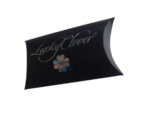 Beli Cetak Kotak Warna Bantal Kertas Hitam Kustom Dengan Logo Stamping Foil Perak online manufacture