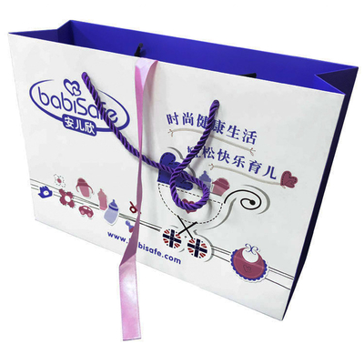 Beli Tas Jinjing Kertas Putih Mewah Kustom Dengan Pabrikan Artwork Printing online manufacture
