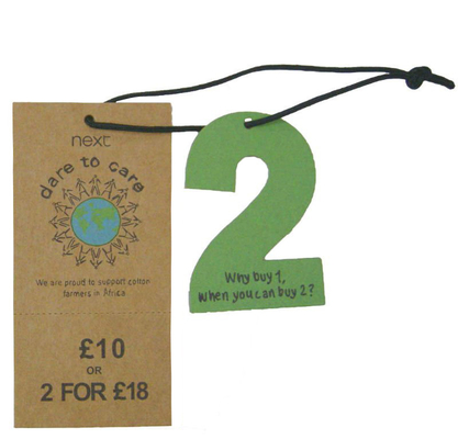 Beli Custom Printed Brown Kraft Paper Swing Hang Tag label harga kertas pabrik online manufacture