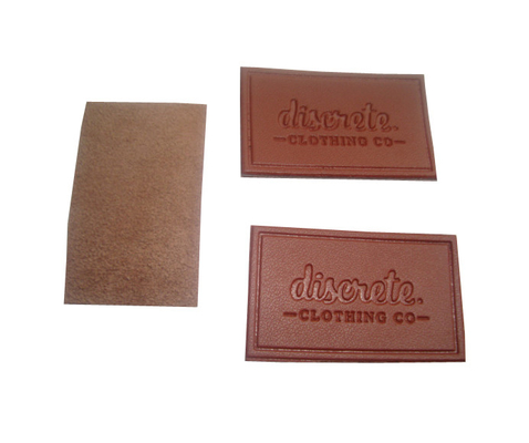 Beli Label Kulit Asli Asli Bespoke Backlasting Die Cut Border Velcro Dukungan Lama online manufacture