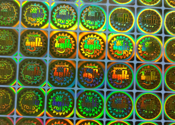 Harga yang bagus Keamanan 3D Emas Stiker Label Kustom Cetak Perekat Stiker Hologram Ubah Warna on line