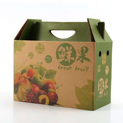 Harga yang bagus Brown Strong Single Wall Corrugated Box Fruits Packaging Dengan Artwork Printing on line