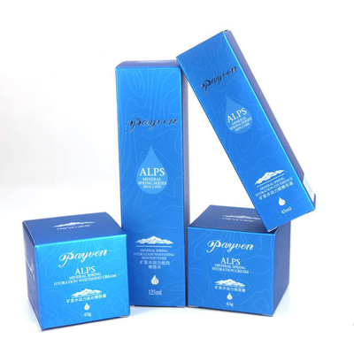 Harga yang bagus Bespoke Luxury Cosmetic Paper Box Color Packing Dengan Silver Stamping Logo on line