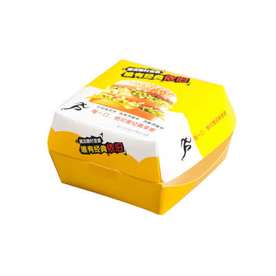 Harga yang bagus Produsen Grosir Kemasan Kotak Hamburger Kertas Cetak Kustom on line
