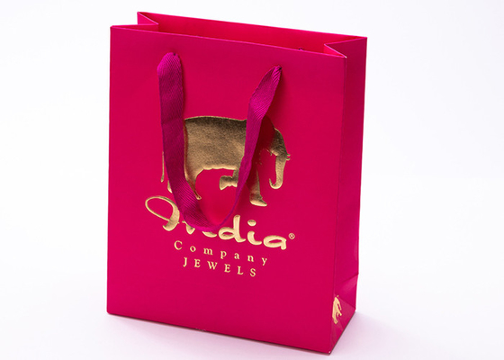 Harga yang bagus Paket Kado Tas Kertas Merah Cetak Kustom Promosi Dengan Tali Gagang Kapas on line