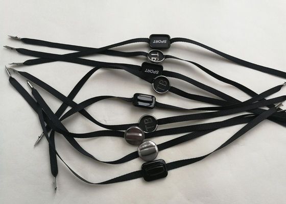 Harga yang bagus Tag Pakaian Logam Grosgrain Ribbon String Tag Nama Merek Untuk Pabrik Pakaian on line