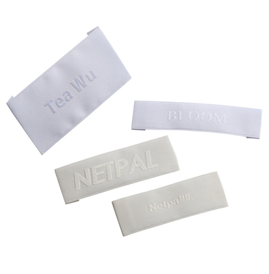 Harga yang bagus Label Tenun Satin Kustom Label Kain Satin Damask Satin Label Tenun Tepi Satin on line