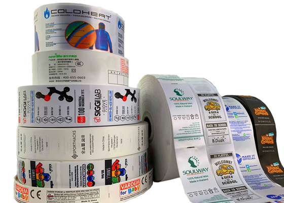 Harga yang bagus Simbol Label Perawatan Poliester Daur Ulang Pakaian Cetak Arti Label Instruksi Mencuci on line