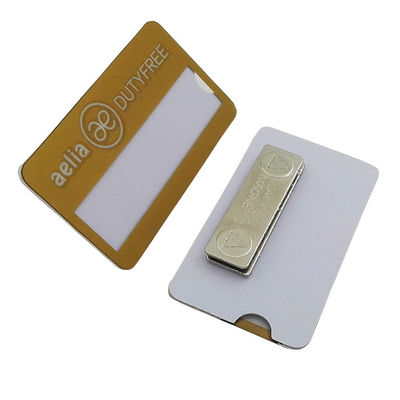 Professional Custom PVC Name Badges Online Tag Nama Plastik Magnetic Dengan Karya Seni