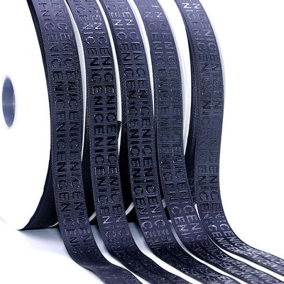Harga yang bagus Logo Busa Mewah Kustom Dicetak Grosgrain Ribbon 3D Raised Logo Branded Ribbon on line