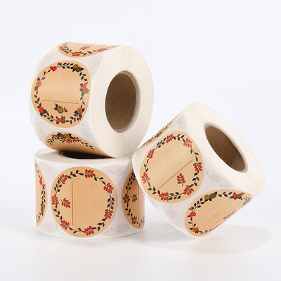 Custom Printed Kraft Paper Stickers Eco-Friendly Custom Logo Stickers Produsen