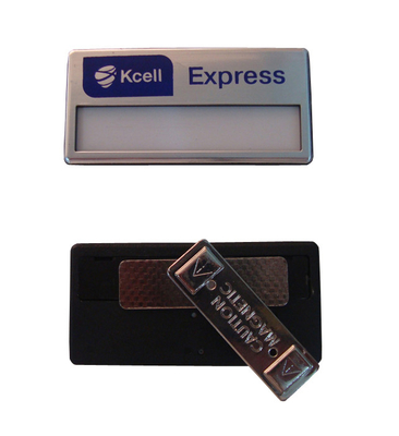 Harga yang bagus Custom Silver Magnetic Name Tag on line