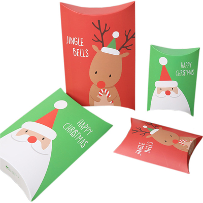 Harga yang bagus Kotak Bantal Kertas Cetak Paket Warna-warni yang Dipersonalisasi Untuk Hadiah Natal on line