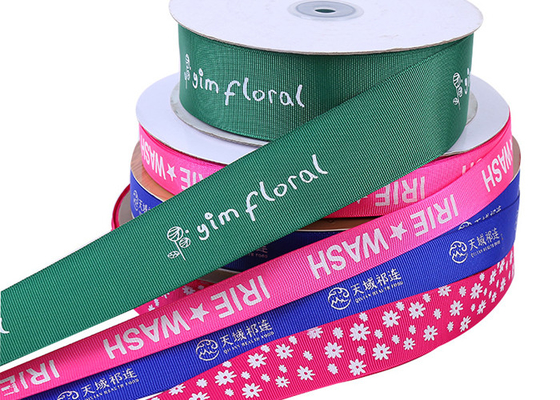 Harga yang bagus Satu Sisi Soild Color Ersonalised Grosgrain Ribbon Custom Gift Wrapping on line
